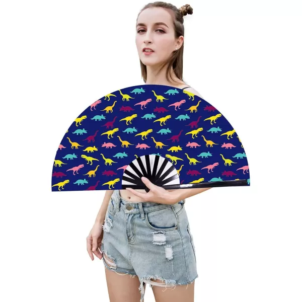 Amajiji Large Peacock Folding Fan ChineaseJapanese Folding NylonCloth Hand Fan Hand Folding Fans for WomenMen Hand Fan Festival Gift Fan Craft fan Folding Fan Dance Fan Kong long