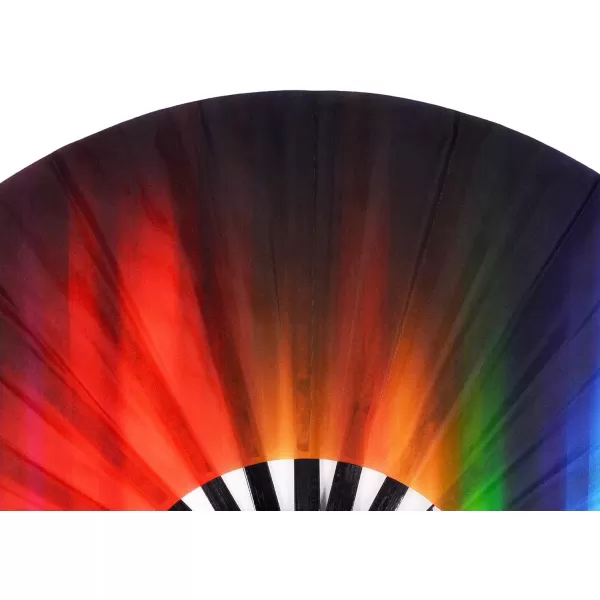 Amajiji Rave Festival Accessories Large Folding Hand Fan for Women Men ChineaseJapanese Handheld Fan Bamboo Fan Dance Fan Gift Fan Craft Fan AuroraAurora