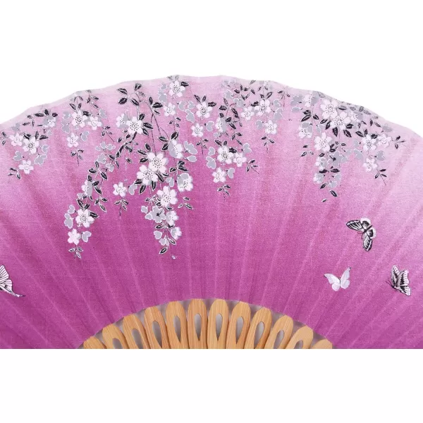 Amajiji folding fans for women 827quot21cm Women Hand Held Silk Folding Fans with Bamboo Frame Hollow Carve Patterns Bamboo Frame Women Hand Folding Fans Hand Fan Gift fan Wine Red