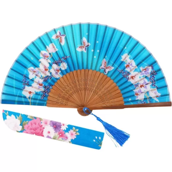Amajiji 827quot Women Folding Fan Hand FanChineaseJapanese Vintage Retro Style HQJ18Hqj20