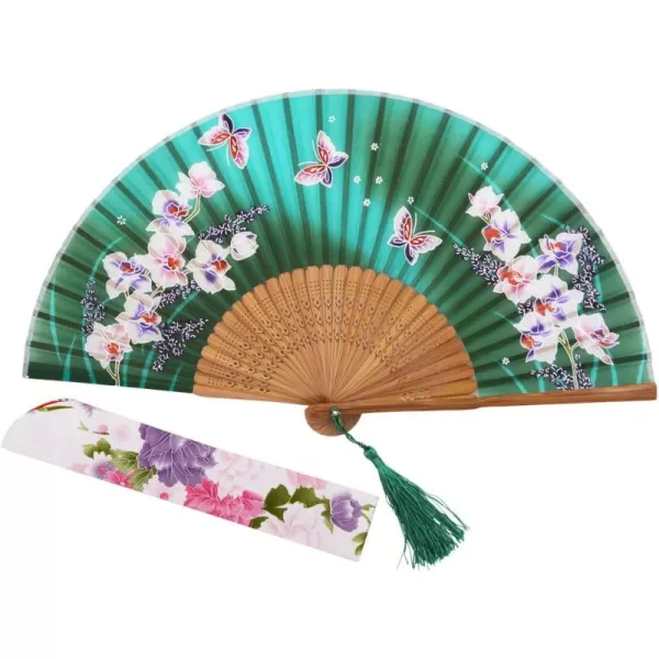 Amajiji 827quot Women Folding Fan Hand FanChineaseJapanese Vintage Retro Style NQE HQJ23Hqj18