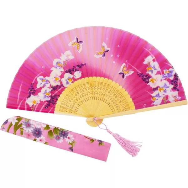 Amajiji 827quot Women Folding Fan Hand FanChineaseJapanese Vintage Retro Style NQE HQJ23Hqj23