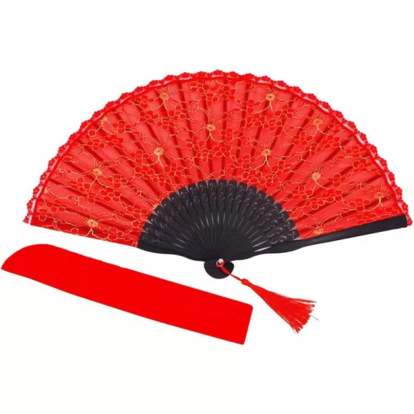 Amajiji ChineseJapanese Vintage Retro Style Bamboo Wood Silk Folding Hand Fan for women HBSY 23cm 001003