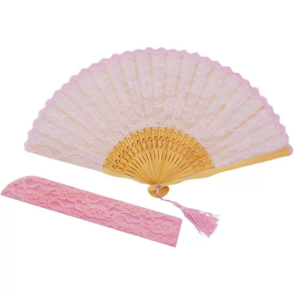 Amajiji ChineseJapanese Vintage Retro Style Bamboo Wood Silk Folding Hand Fan for women HBSY 23cm 001004