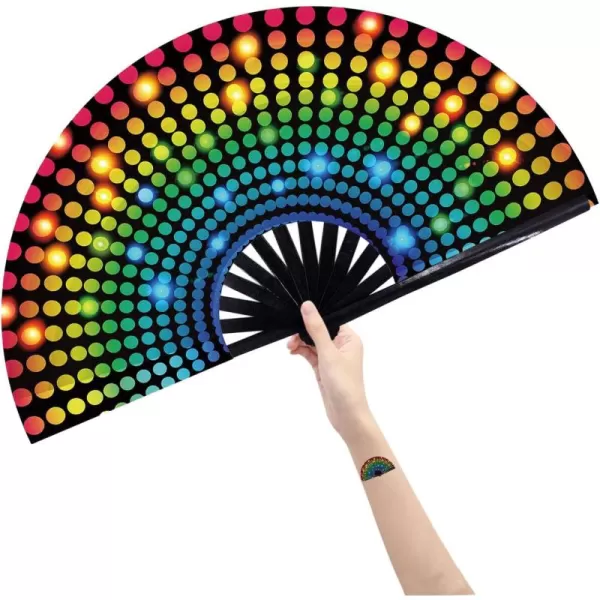 Amajiji Large Folding Fan ChineaseJapanese Bamboo and NylonCloth Folding Hand Fan Hand Folding Fans for WomenMen Hand Fan Festival Fan Gift Fan Folding Fan Dance Fan Black atFestival ighting