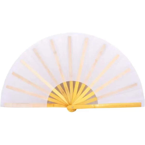 Amajiji Large Folding Fans Rave Festival Accessories for MenWomen Chinese Japanese Hand Fan Gift Fan Drag Queen Fan Performance Fan Dance Fan BlackWhite