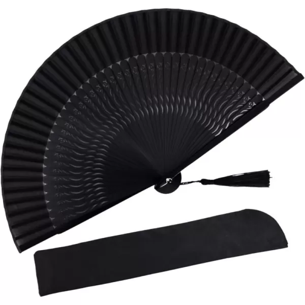 Amajiji Small Folding Hand Fan for Women Chinese Japanese Vintage Style Bamboo Silk Fans for Party Wedding Dancing Decoration Gift Performance AM13Am25