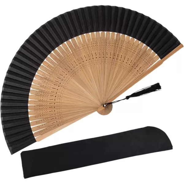 Amajiji Small Folding Hand Fan for Women Chinese Japanese Vintage Style Bamboo Silk Fans for Party Wedding Dancing Decoration Gift Performance AM13Am60