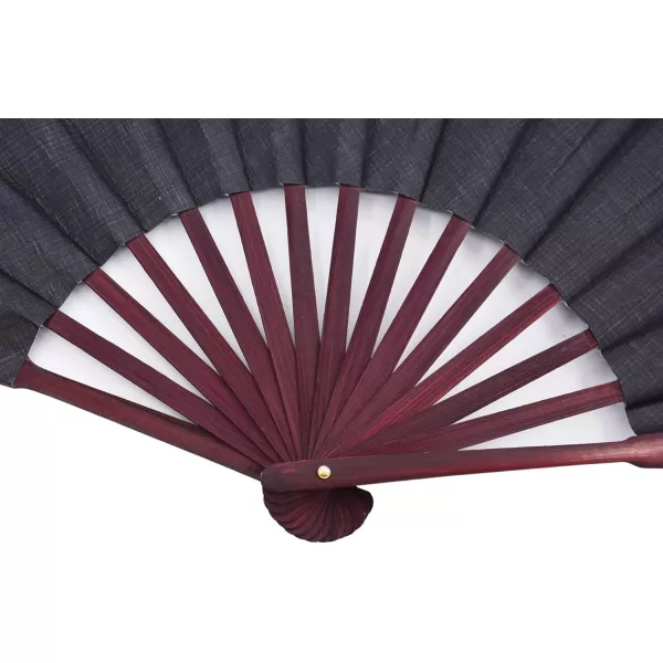 Amajiji 1333cm The blank ChineaseJapanese Hand Held Silk Folding Fan with Bamboo FrameChinese Style Men Bamboo Folded Fans Hand Held Props for Dancing black