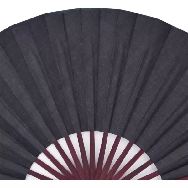 Amajiji 1333cm The blank ChineaseJapanese Hand Held Silk Folding Fan with Bamboo FrameChinese Style Men Bamboo Folded Fans Hand Held Props for Dancing black