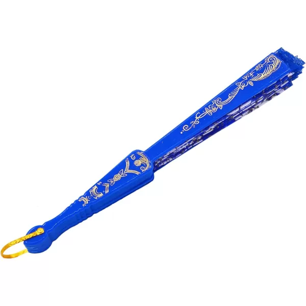 Amajiji Folding Hand FansFashion Elegant Flower Rose Lace ChineseJapanese Folding Fan BlueBlue