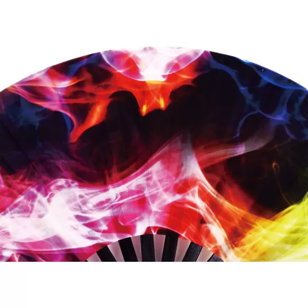 Amajiji Large Folding Hand Rave Fan for WomenMen ChineaseJapanese Bamboo and NylonCloth Hand held Folding Fan Hand Fan Festival Fan Gift Fan Craft Fan Folding Fan Dance Fan Colorful PeacockCarnival