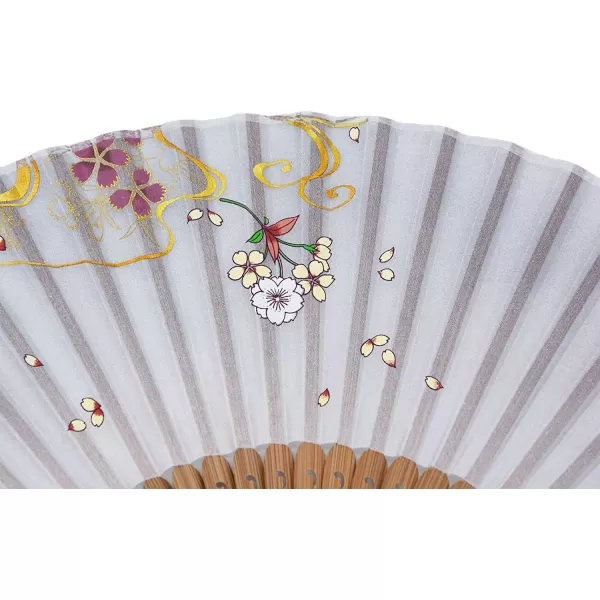 Amajiji Chinese Japanese Folding Hand Fan for womenVintage Retro Style 827quot 21CM Bamboo Wood Silk Hand Fans CL04Cl04