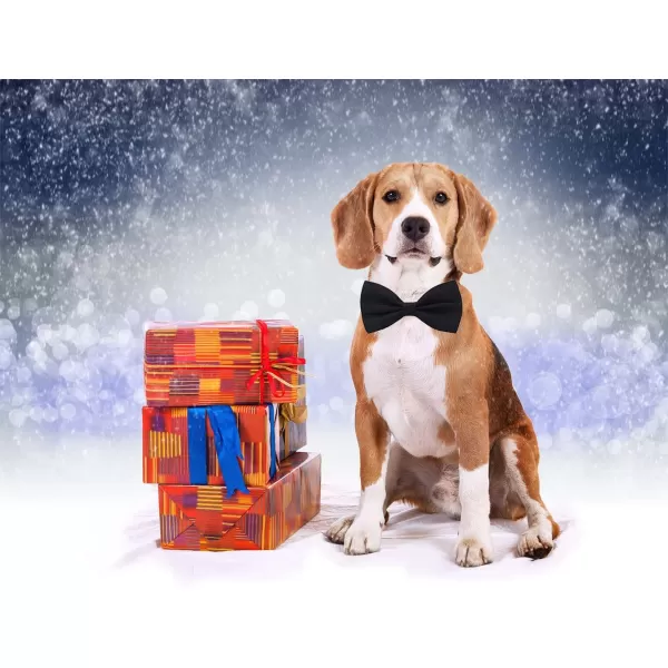 Amajiji Formal Dog Bow Ties for Medium ampamp Large Dogs D114 100 Polyester Dark RedBlack