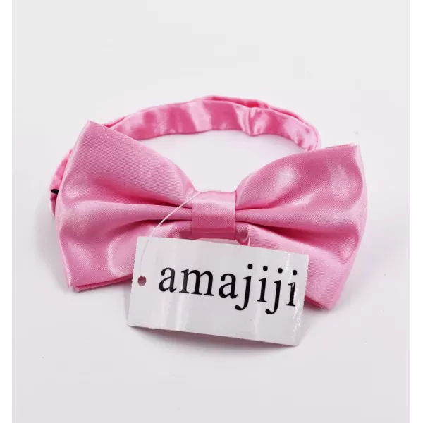 Amajiji Formal Dog Bow Ties for Medium ampamp Large Dogs D114 100 Polyester Dark RedPink