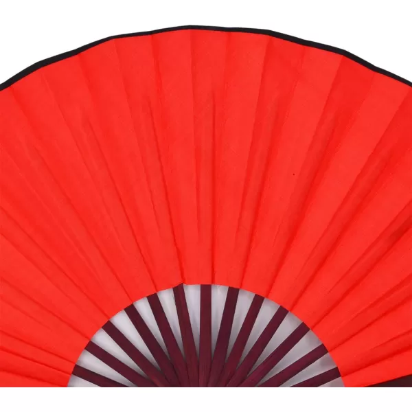 Amajiji 1333cm The blank ChineaseJapanese Hand Held Silk Folding Fan with Bamboo FrameChinese Style Men Bamboo Folded Fans Hand Held Props for Dancing red