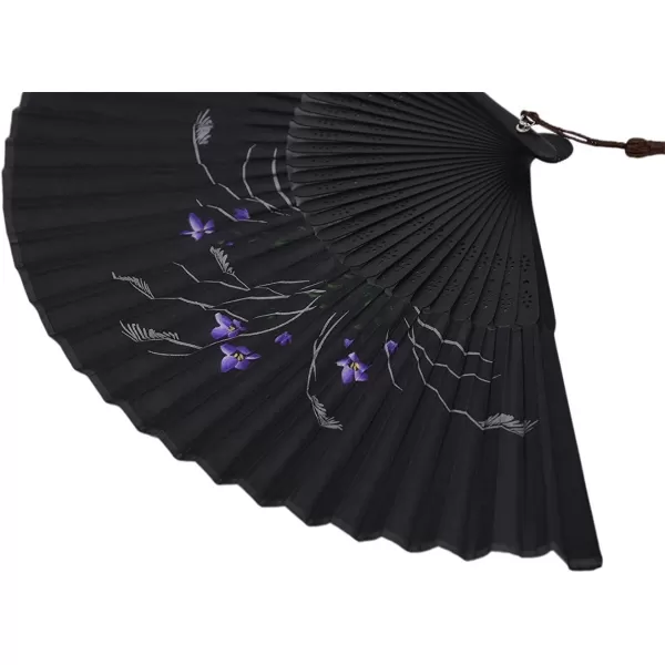 Amajiji Chinese Japanese Folding Hand Fan for womenVintage Retro Style 827quot 21CM Bamboo Wood Silk Hand Fans CL04Cl08