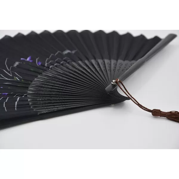 Amajiji Chinese Japanese Folding Hand Fan for womenVintage Retro Style 827quot 21CM Bamboo Wood Silk Hand Fans CL04Cl08