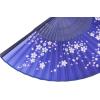 imageAmajiji 827quot21cm Hand Held Bamboo Silk Folding Fan Hand FanChineseJapanese Charming Elegant Vintage Retro StyleWomen Ladys Girls Best Gifts Black ButterflyBlue