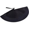 imageAmajiji 827quot21cm Hand Held Bamboo Silk Folding Fan Hand FanChineseJapanese Charming Elegant Vintage Retro StyleWomen Ladys Girls Best Gifts Black ButterflyBlack