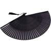 imageAmajiji 827quot21cm Hand Held Bamboo Silk Folding Fan Hand FanChineseJapanese Charming Elegant Vintage Retro StyleWomen Ladys Girls Best Gifts Black ButterflyBlack2