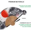 imageAmajiji 827quot21cm Hand Held Bamboo Silk Folding Fan Hand FanChineseJapanese Charming Elegant Vintage Retro StyleWomen Ladys Girls Best Gifts Black ButterflyDragon  Phoenix
