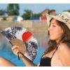 imageAmajiji 827quot21cm Hand Held Bamboo Silk Folding Fan Hand FanChineseJapanese Charming Elegant Vintage Retro StyleWomen Ladys Girls Best Gifts Black ButterflyDragon  Phoenix