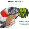imageAmajiji 827quot21cm Hand Held Bamboo Silk Folding Fan Hand FanChineseJapanese Charming Elegant Vintage Retro StyleWomen Ladys Girls Best Gifts Black ButterflyDragon  Phoenix