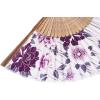 imageAmajiji 827quot21cm Hand Held Bamboo Silk Folding Fan Hand FanChineseJapanese Charming Elegant Vintage Retro StyleWomen Ladys Girls Best Gifts Black ButterflyLxhs1