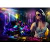 imageAmajiji UV Glow Rave Folding Hand Fan for FestivalsDragQueenBurlesque Large Clack Festival Hand Fan Rave Accessories for WomenWomenMen Starry SkyStarry Sky