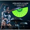 imageAmajiji Rave Fans Large Folding Hand Fan Line Dance Popping Fan Big Clap Fans Festival Fans Foldable for Line Dancing EDM Music Festival Party BlackGreen