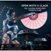 imageAmajiji Rave Fans Large Folding Hand Fan Line Dance Popping Fan Big Clap Fans Festival Fans Foldable for Line Dancing EDM Music Festival Party BlackPink