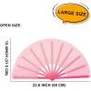 imageAmajiji Rave Fans Large Folding Hand Fan Line Dance Popping Fan Big Clap Fans Festival Fans Foldable for Line Dancing EDM Music Festival Party BlackPink