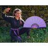 imageAmajiji Rave Fans Large Folding Hand Fan Line Dance Popping Fan Big Clap Fans Festival Fans Foldable for Line Dancing EDM Music Festival Party BlackPurple