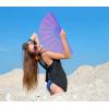 imageAmajiji Rave Fans Large Folding Hand Fan Line Dance Popping Fan Big Clap Fans Festival Fans Foldable for Line Dancing EDM Music Festival Party BlackPurple