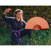 imageAmajiji Rave Fans Large Folding Hand Fan Line Dance Popping Fan Big Clap Fans Festival Fans Foldable for Line Dancing EDM Music Festival Party BlackRed