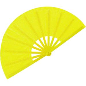 imageAmajiji Rave Fans Large Folding Hand Fan Line Dance Popping Fan Big Clap Fans Festival Fans Foldable for Line Dancing EDM Music Festival Party BlackYellow