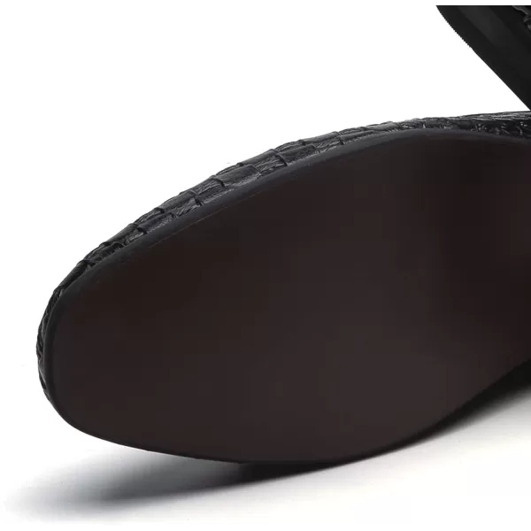 Meijiana Men Backless Loafers Fashion Open Back Loafers Backless Casual Slippers for MenBlack02