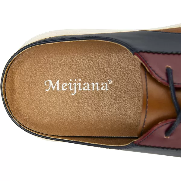 Meijiana Men Backless Loafers Fashion Open Back Loafers Backless Casual Slippers for MenMulticoloured08
