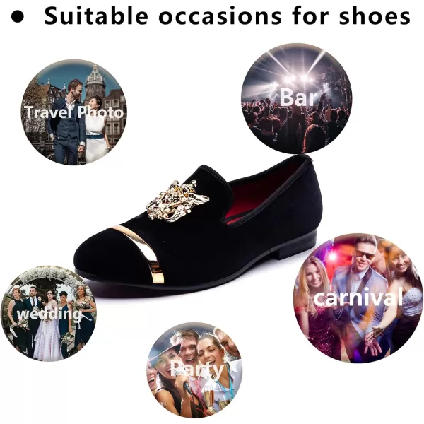 Meijiana Mens Fashion Classic Faux Leather Loafers and Weeding Dress Shoes for MenBlack12