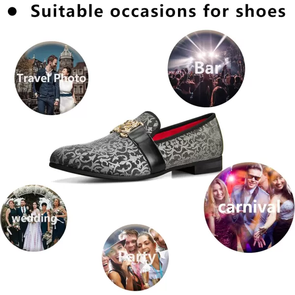 Meijiana Mens Fashion Classic Loafers Luxury Loafer Shoes and Weeding Dress Shoes for MenBlack01