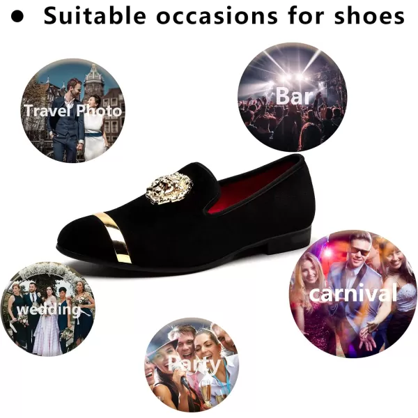 Meijiana Mens Fashion Classic Loafers Luxury Loafer Shoes and Weeding Dress Shoes for MenBlack09