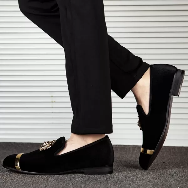 Meijiana Mens Fashion Classic Loafers Luxury Loafer Shoes and Weeding Dress Shoes for MenBlack09