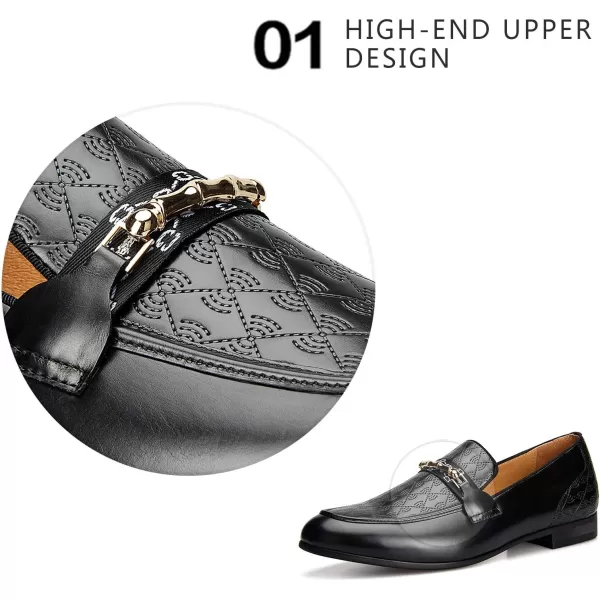 Meijiana Mens Loafers Classic Loafers Wedding Dress Shoes for Men Fashion Party LoafersBlack10