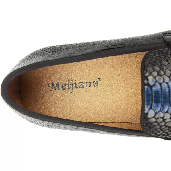 Meijiana Mens Loafers Classic Loafers Wedding Dress Shoes for Men Fashion Party LoafersBlue07