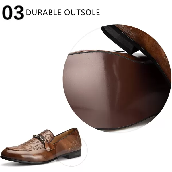 Meijiana Mens Loafers Classic Loafers Wedding Dress Shoes for Men Fashion Party LoafersBrown09