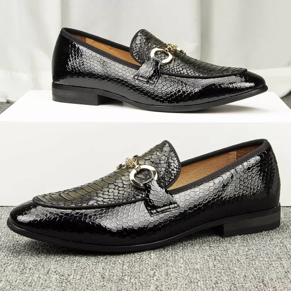 Meijiana Mens Loafers Classic Loafers Wedding Dress Shoes for Men Fashion Party LoafersGold08