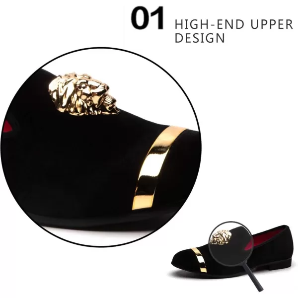 Meijiana Mens Loafers Classic Velvet Men Fashion Loafers Wedding Party Shoes for MenBlack06
