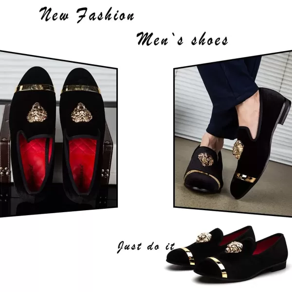 Meijiana Mens Loafers Classic Velvet Men Fashion Loafers Wedding Party Shoes for MenBlack06