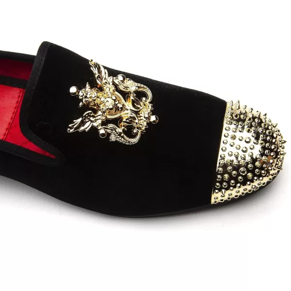 Meijiana Mens Loafers Classic Velvet Men Fashion Loafers Wedding Party Shoes for MenBlack08